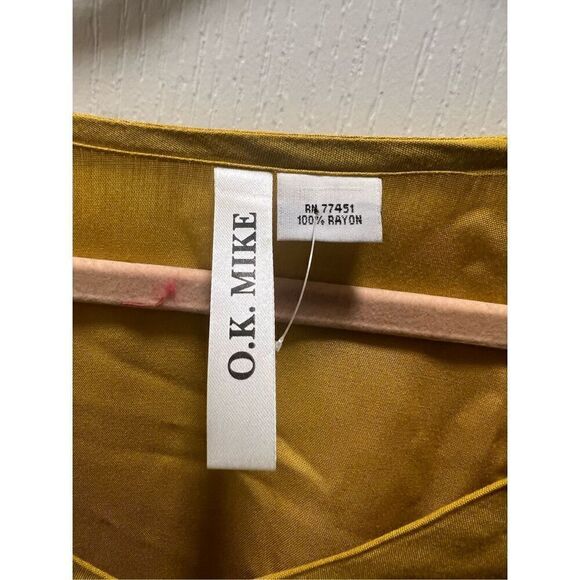 O.K. Mike African Traditional Dress - yellow tribal Resort Dress One Size - Picture 6 of 6